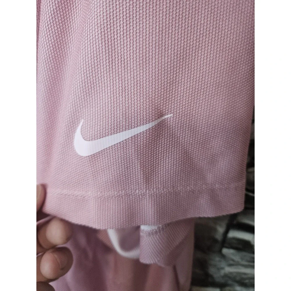 Nike Men's Dri-Fit Tiger Woods Collection Golf Polo Shirt Pink 2XL